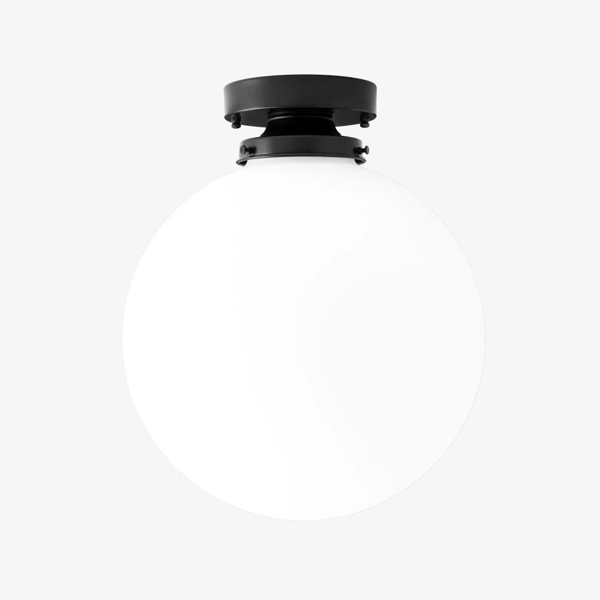Glorica Glass 12 Inch Globe Ceiling Light - Frosted Glass Art Deco Pendant And Flush Mount KL1486