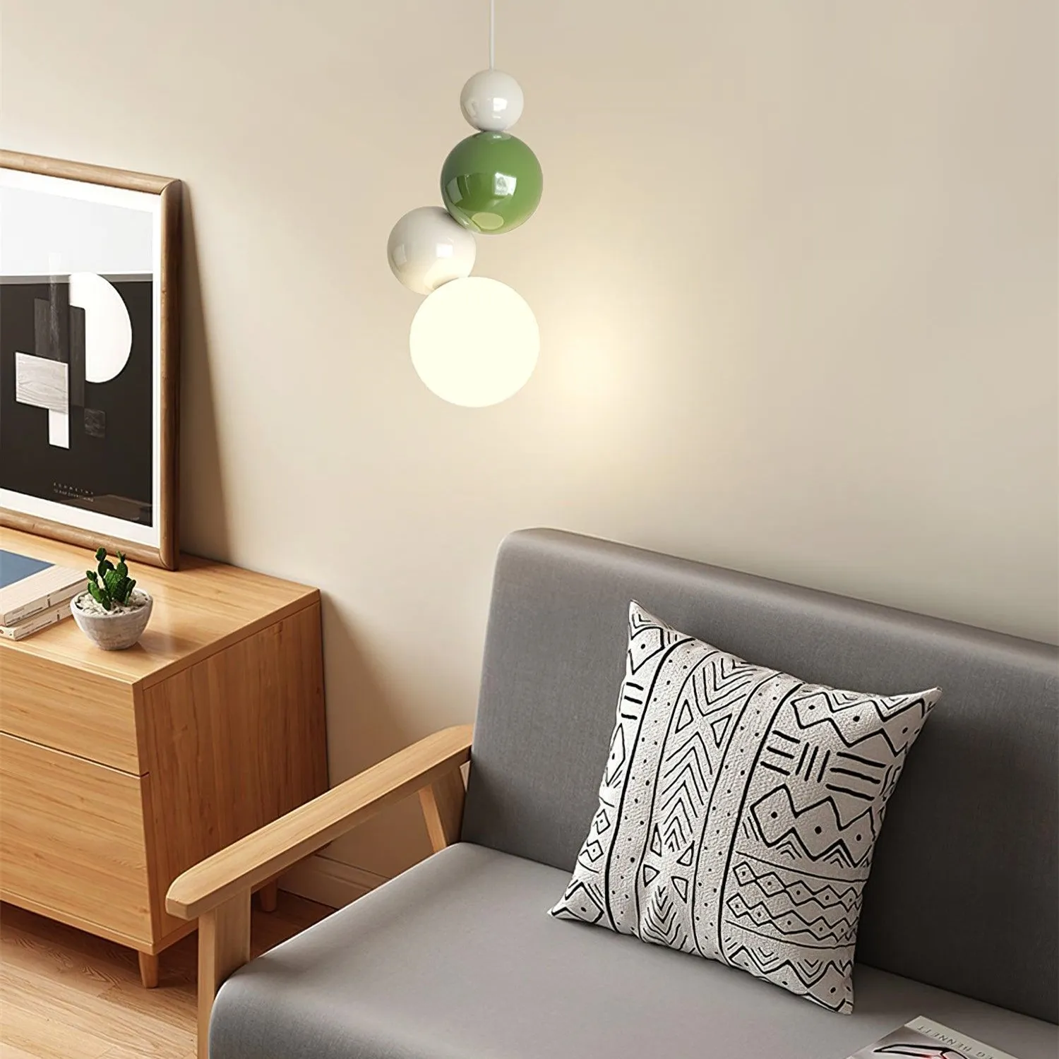 Cream Style Globe Bubble Pendant Light KL133