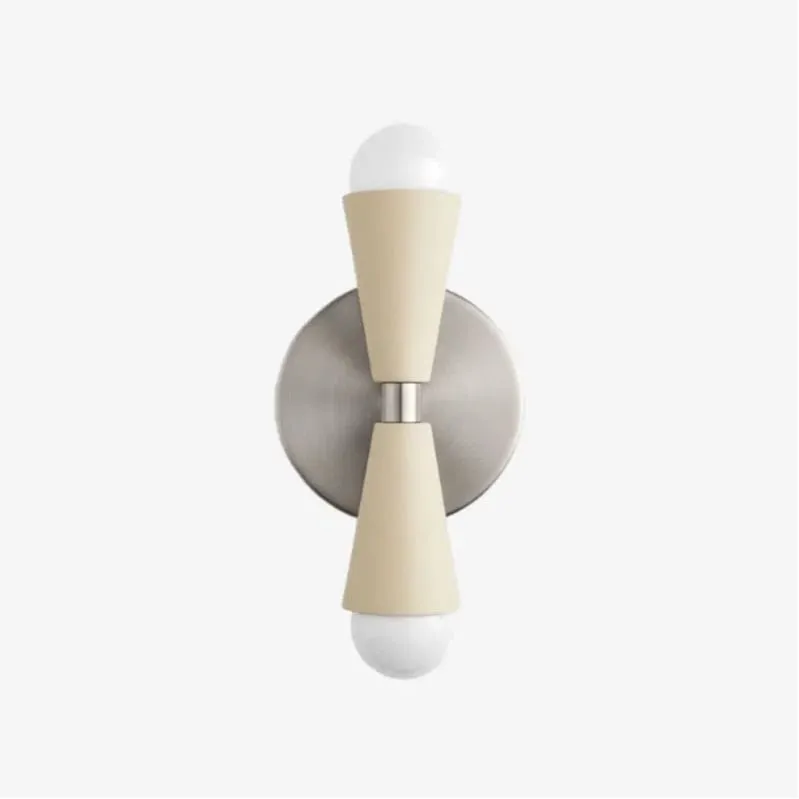 Pyralis Dual Lights Streamlined Metal Wall Lamp - Contemporary Light for Bedroom or Hallway KL1457