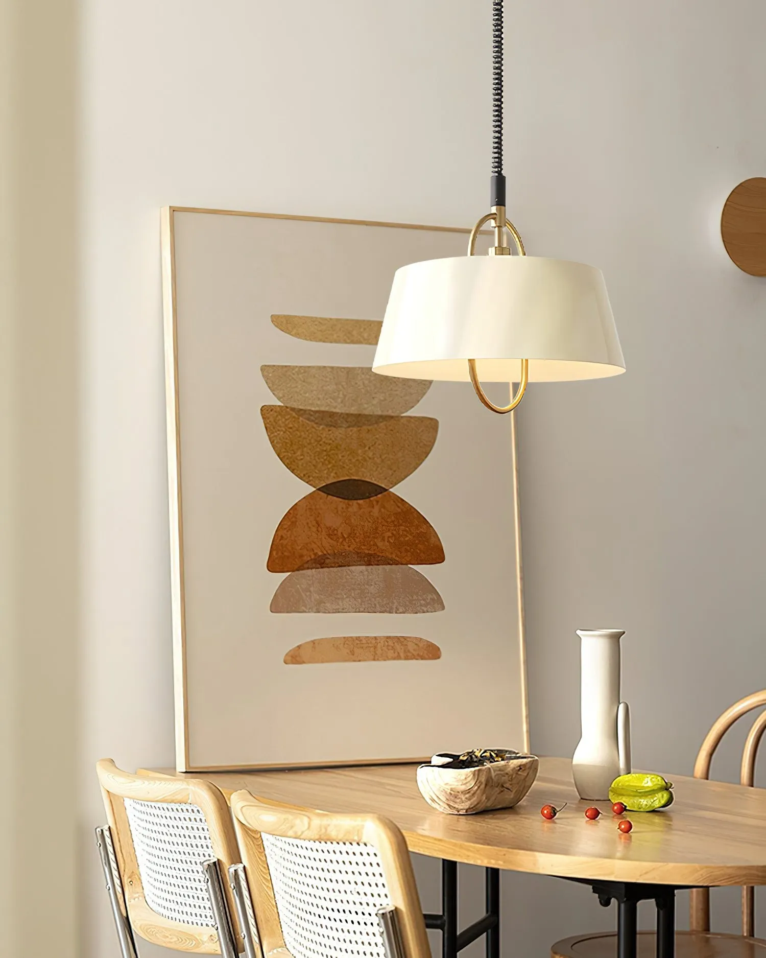 Retro Classic Drum Shaped Retractable Metal Pendant Lamp KL220