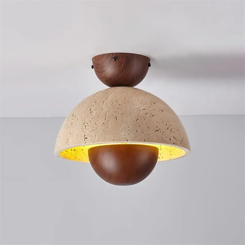 Japanese Wooden Inverted Ceiling Light KL695
