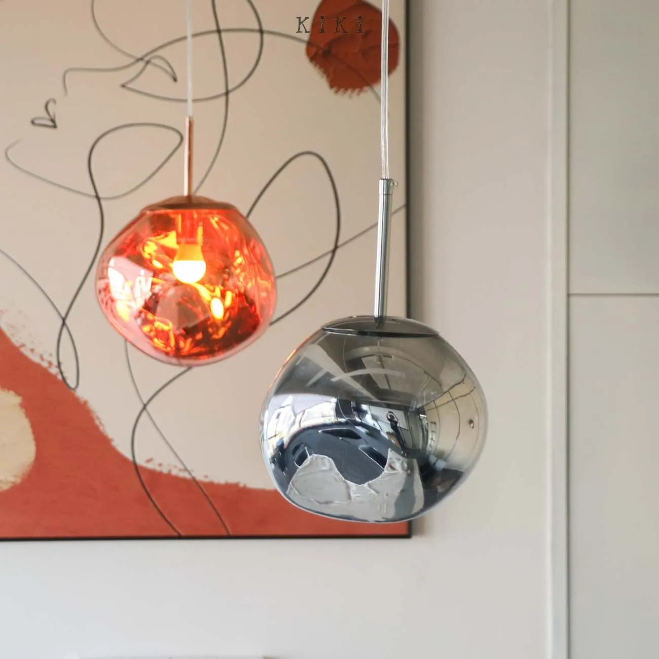 Modern Melt Pendant Light - Fluid Shape Acrylic Pendant Light for Kitchen