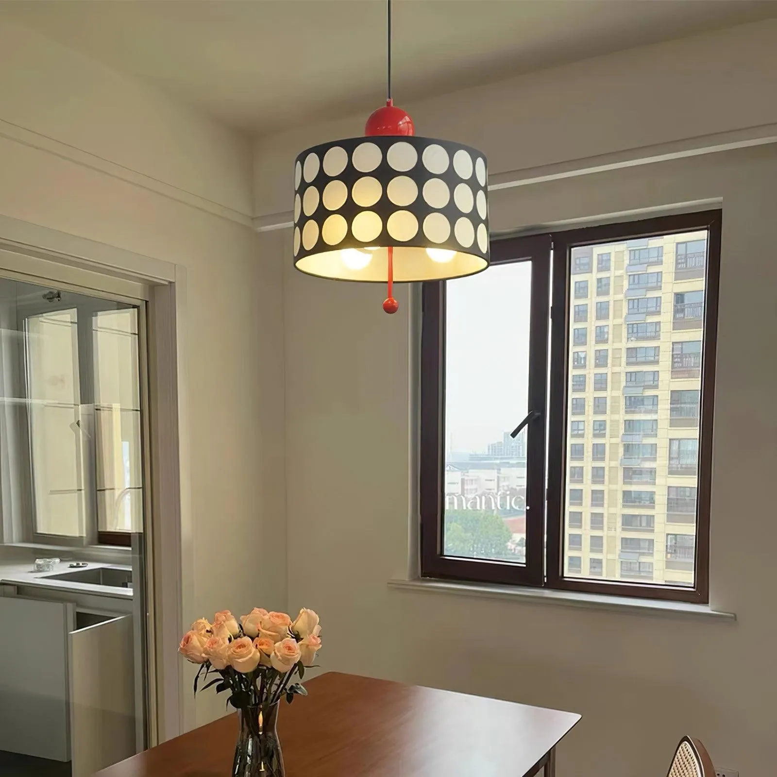 Graphic Checkered Pendant Light - Retro Chic Style for Dining Room and Kitchen Island KL341