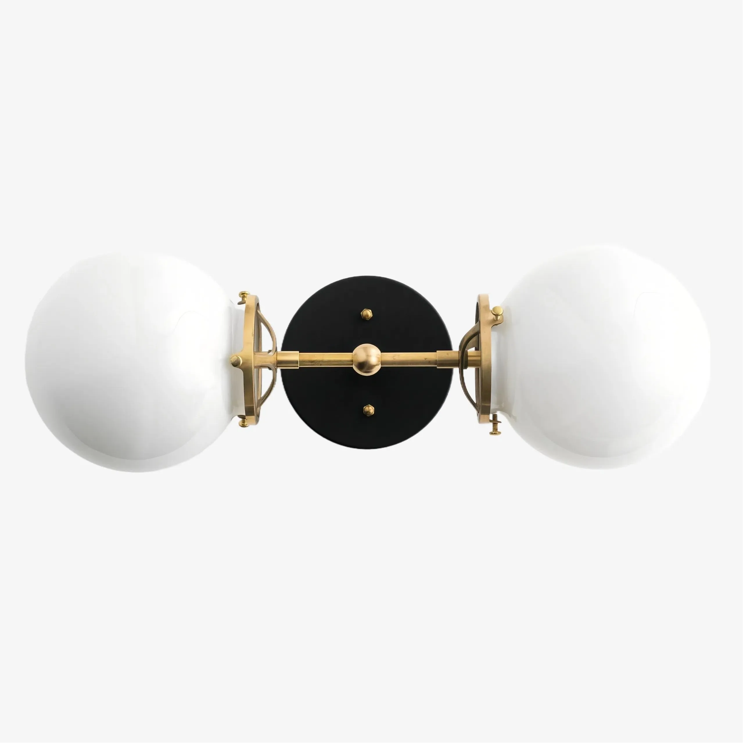 Lumio Globe Art Deco Vanity Light -  Opal Globe Bathroom Sconce KL1416