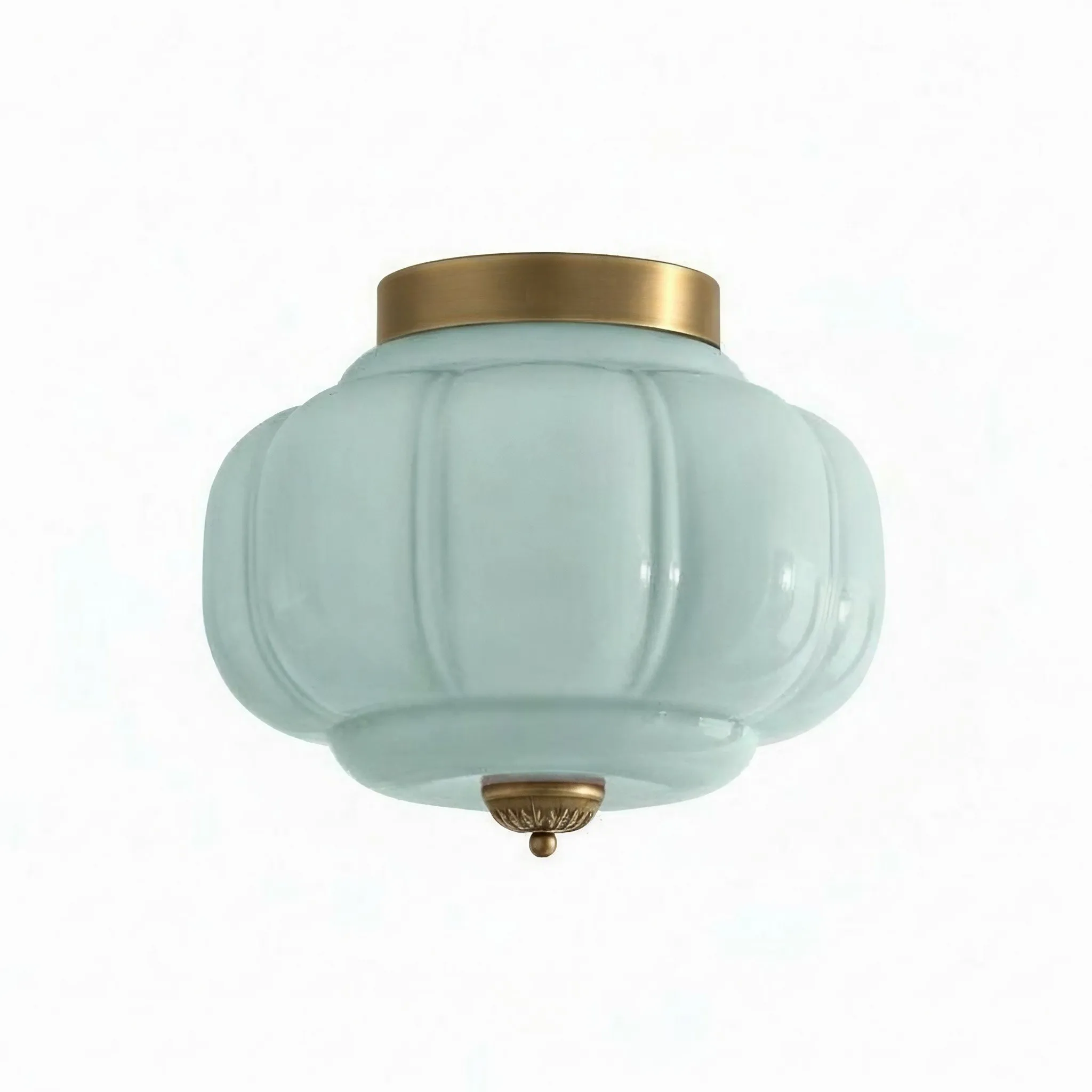 Eloise Pumpkin Inspired Retro Design Glass Ceiling Light - Accent Lighting for Living Room KL1393
