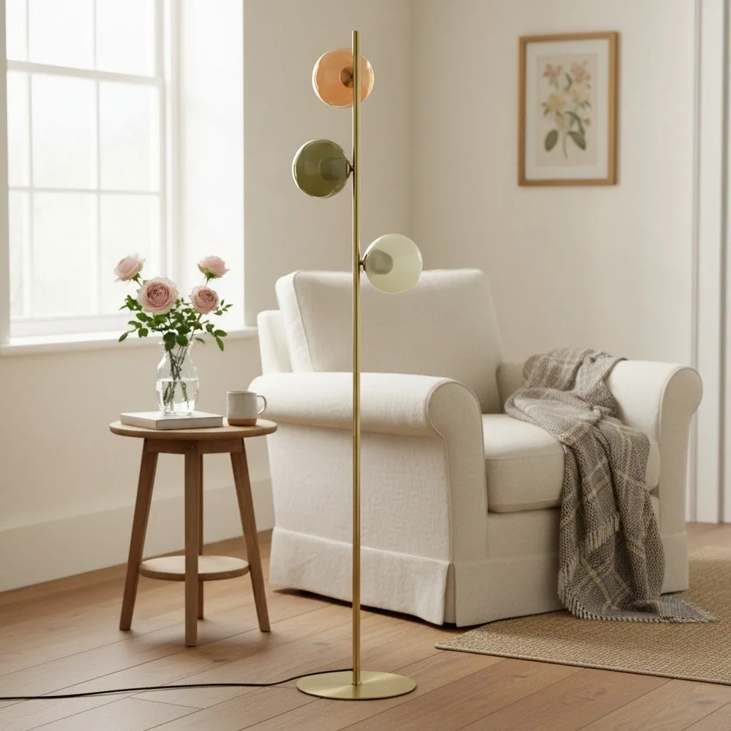 Opal Glass Floor Lamp - Modern Standing Light KL1558