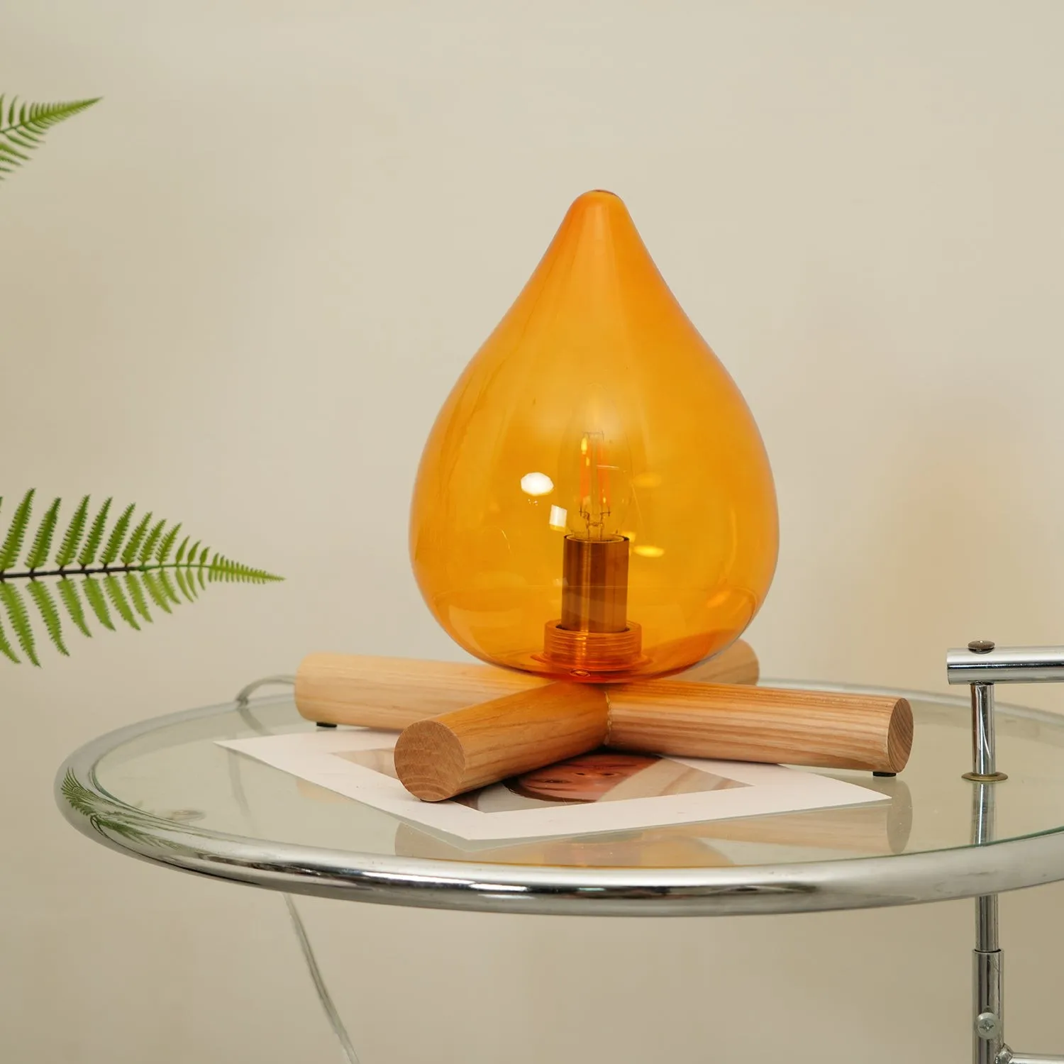 Funny Fire Shape Small Flame Table Lamp KL370