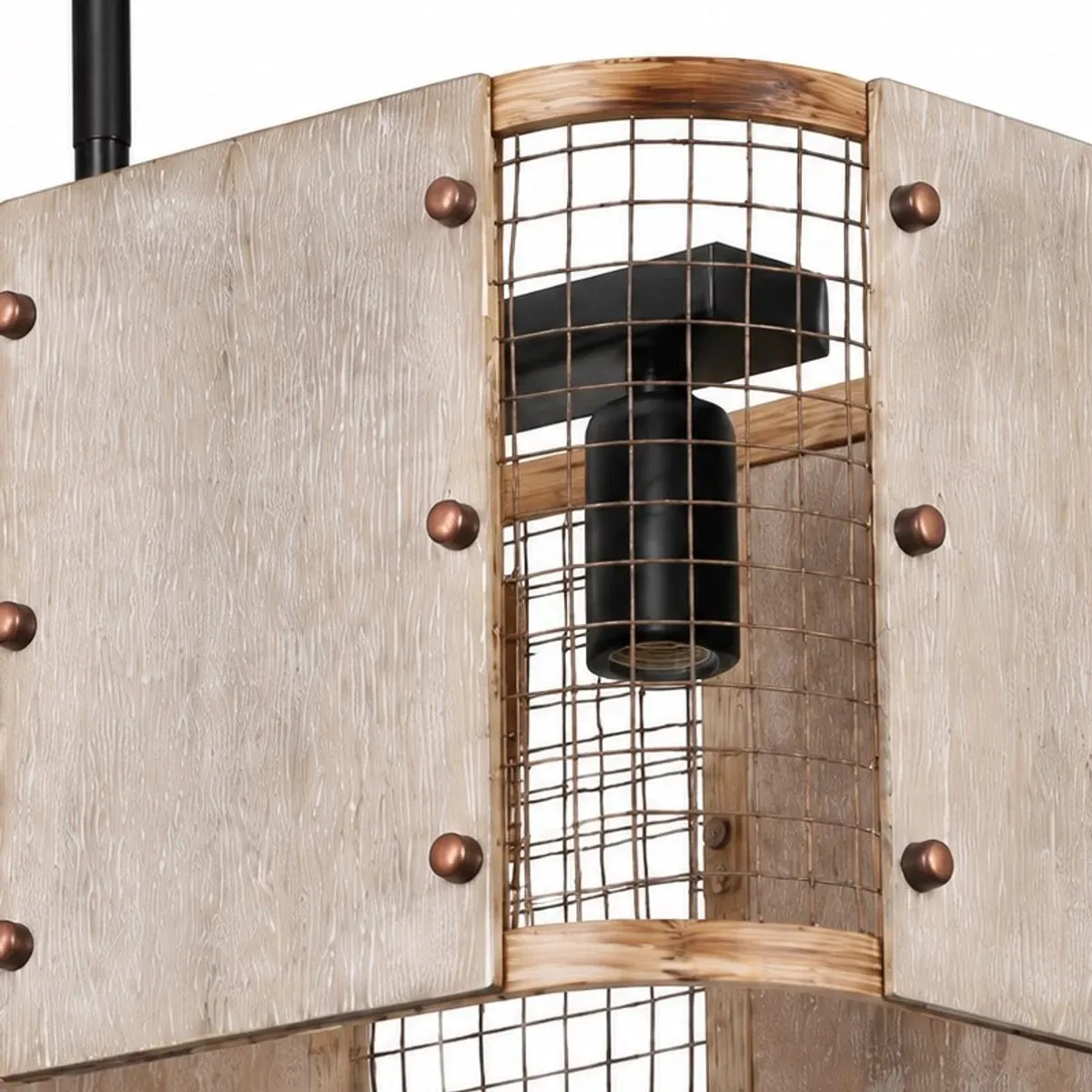 Pendant lamp socket and hanging hardware detail