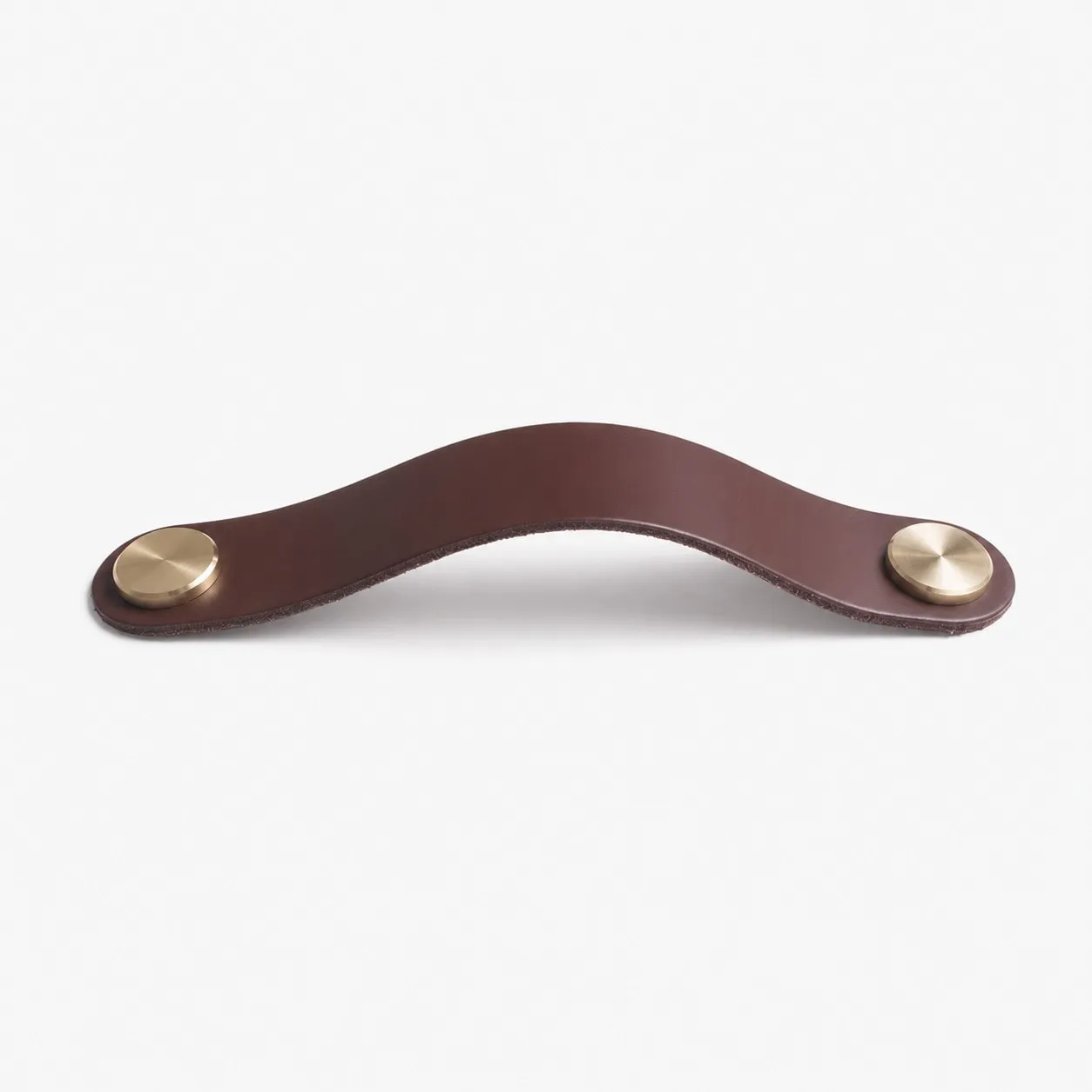 Cowhide leather and brass cabinet pull handle color and size option