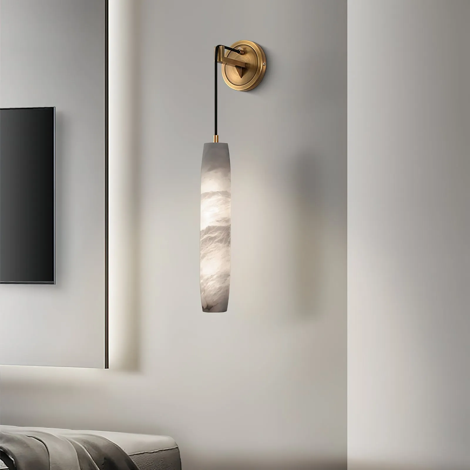 Alabaster Flute Wall Lamp D437