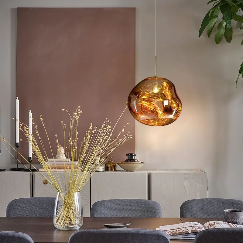 Modern Melt Pendant Light - Fluid Shape Acrylic Pendant Light for Kitchen