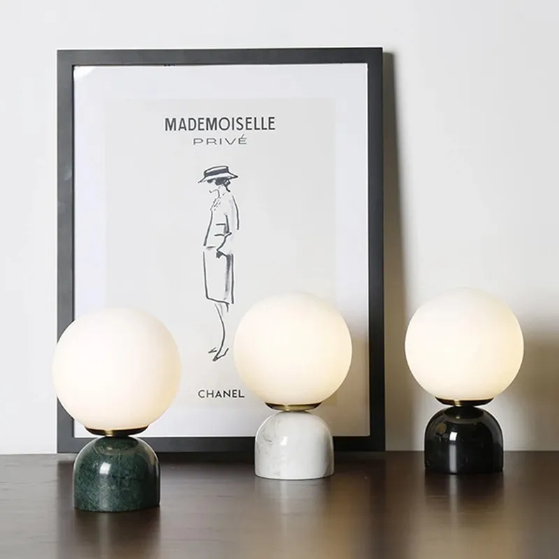Marble table lamp