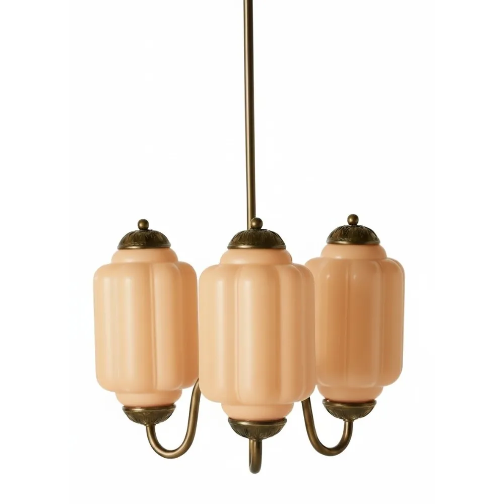 Vintage Eloise Glass 3 Lights Chandelier For Living Room KL928