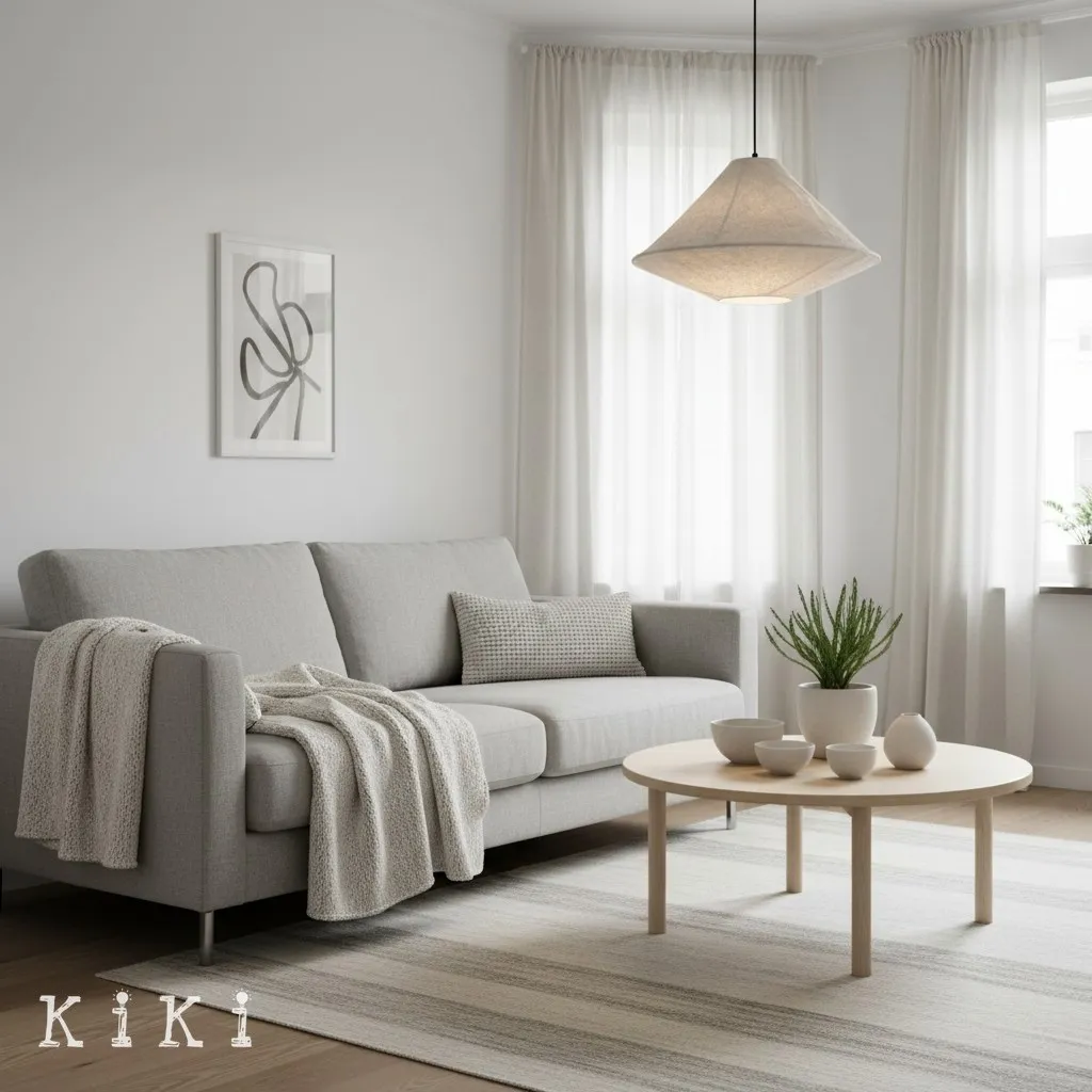 Zalen Fabric Lantern Shade Pendant Light - Artistic Lighting for Contemporary Home KL1670