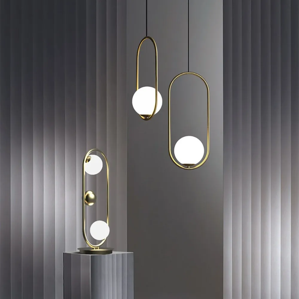 Mila Elegant Sphere Pendant Lamp - Glass Ball Pendant Light for Kitchen or Dining Room