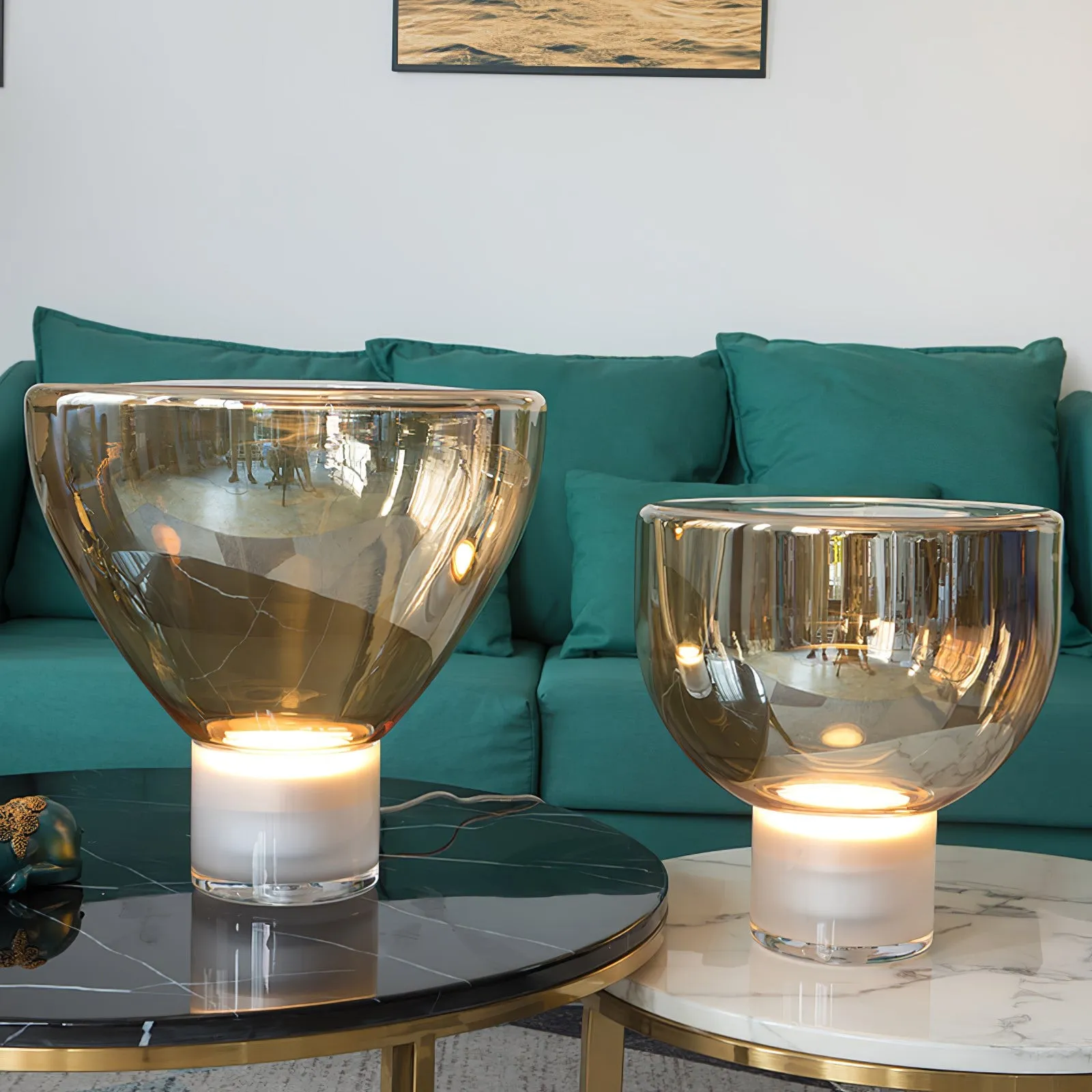 Nordic Simple Modern Luxury Glass Table Lamp For Study Room KL207