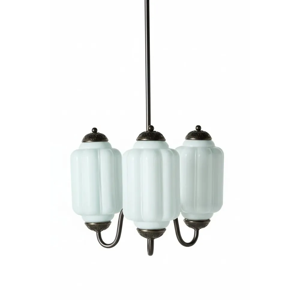 Vintage Eloise Glass 3 Lights Chandelier For Living Room KL928