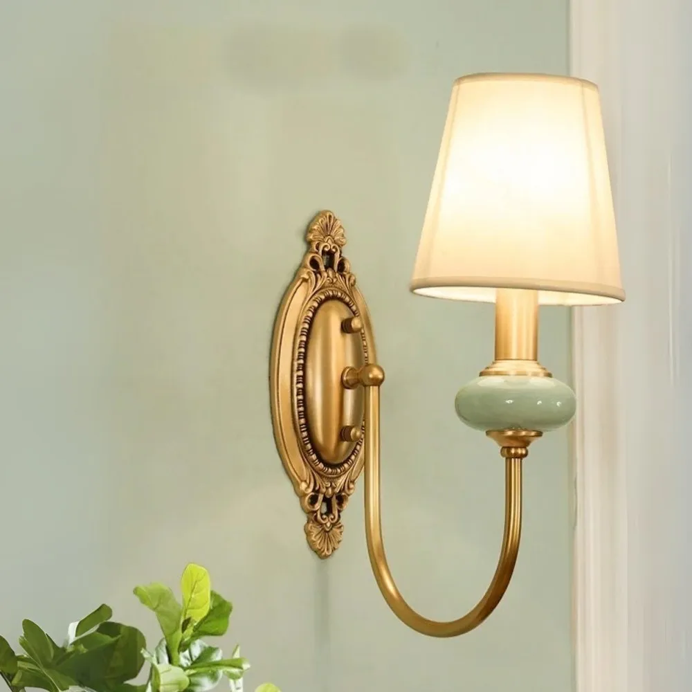 Retro Fabric Wall Sconce – Vintage Style Wall Lamp Ideal for Bedroom & Hallway KL1116