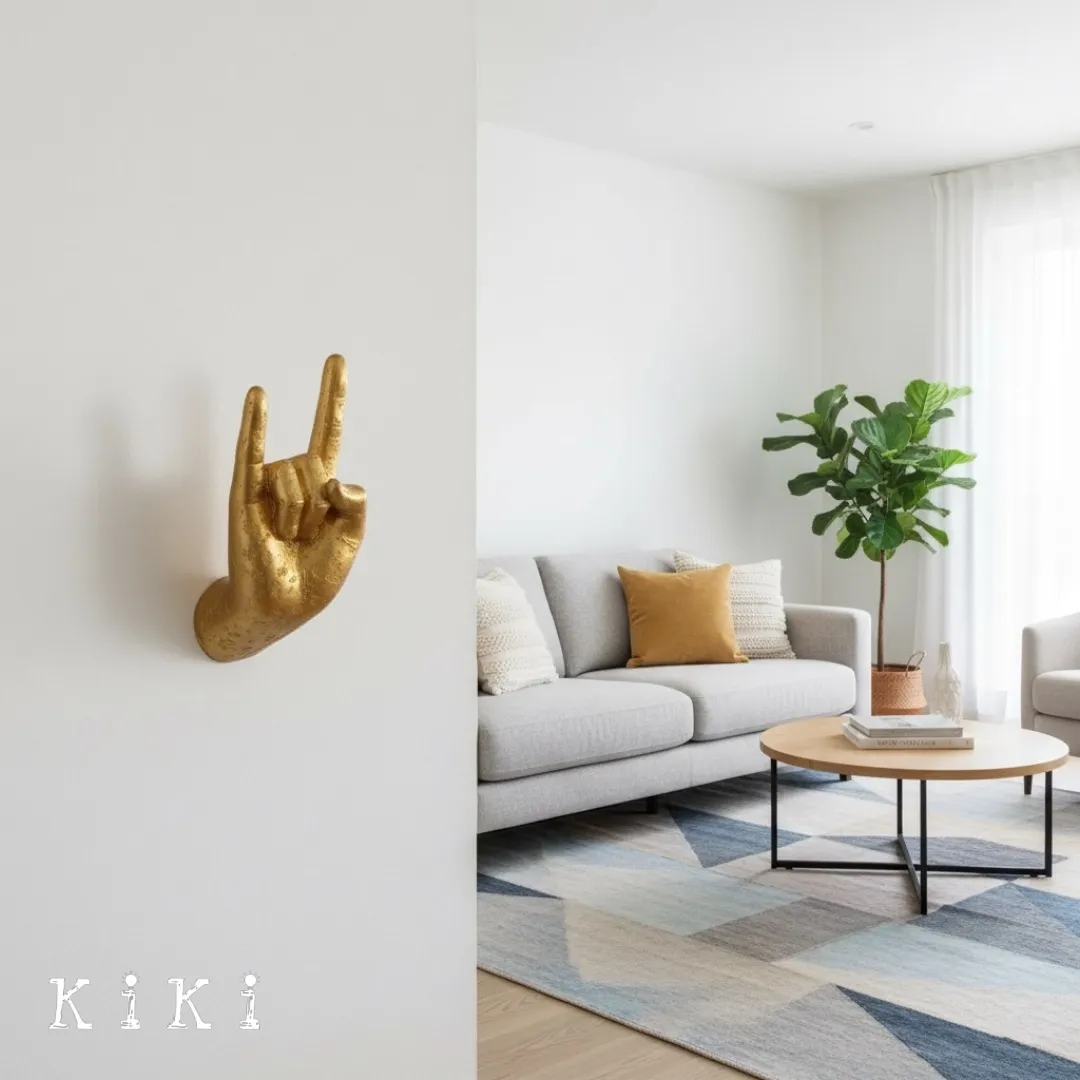 Kickra Artistic Hand Form Wall Decor - Modern Industrial Style Decor for Interior Spaces KL2347