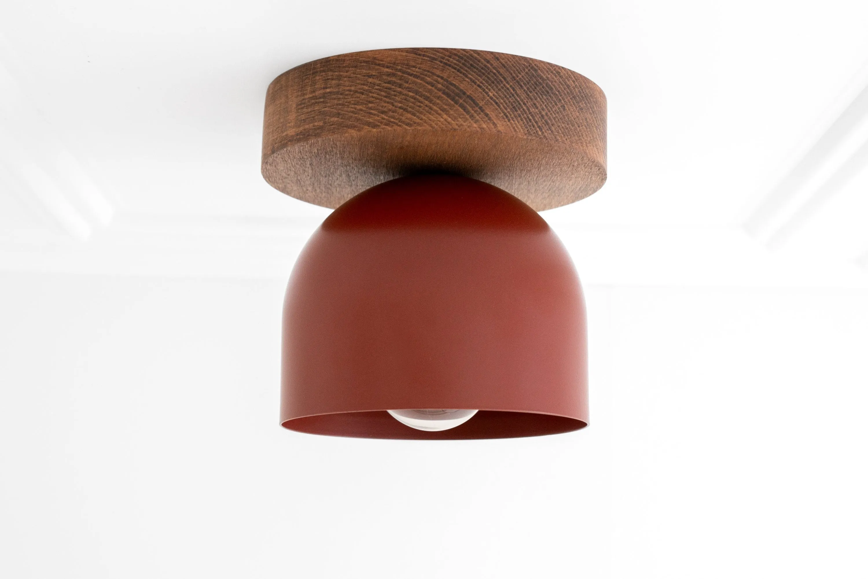 Metio Dome Modern Rustic Ceiling Light - Wooden and Metal Fusion KL1501