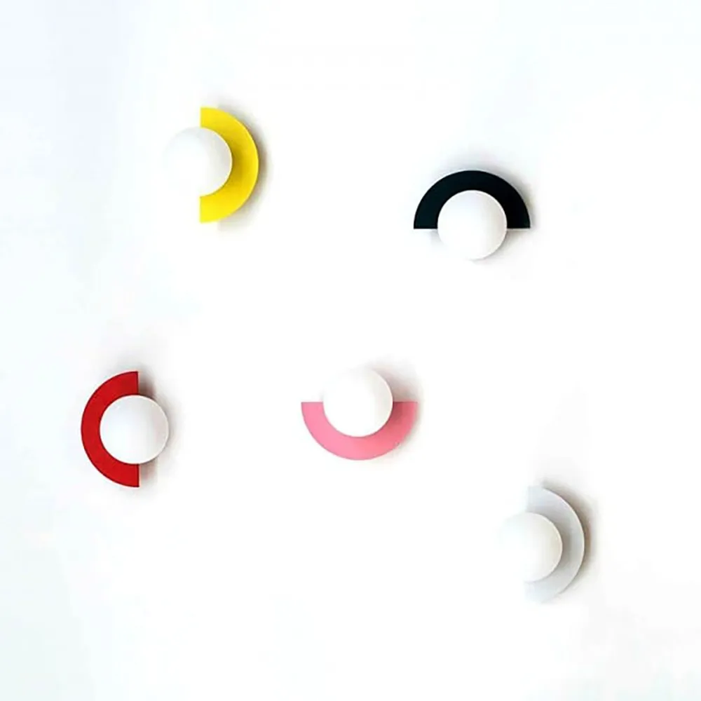Vibrant Glass Orb Wall Lamp - Nordic Style Accent for Living Room KL150