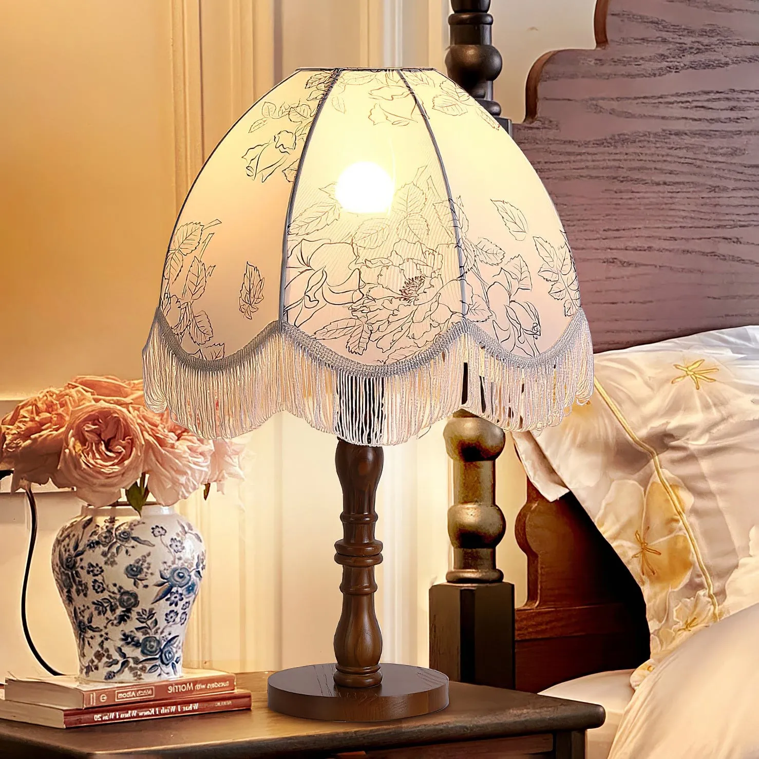 Luxury Printed Tassel Table Lamp KL593