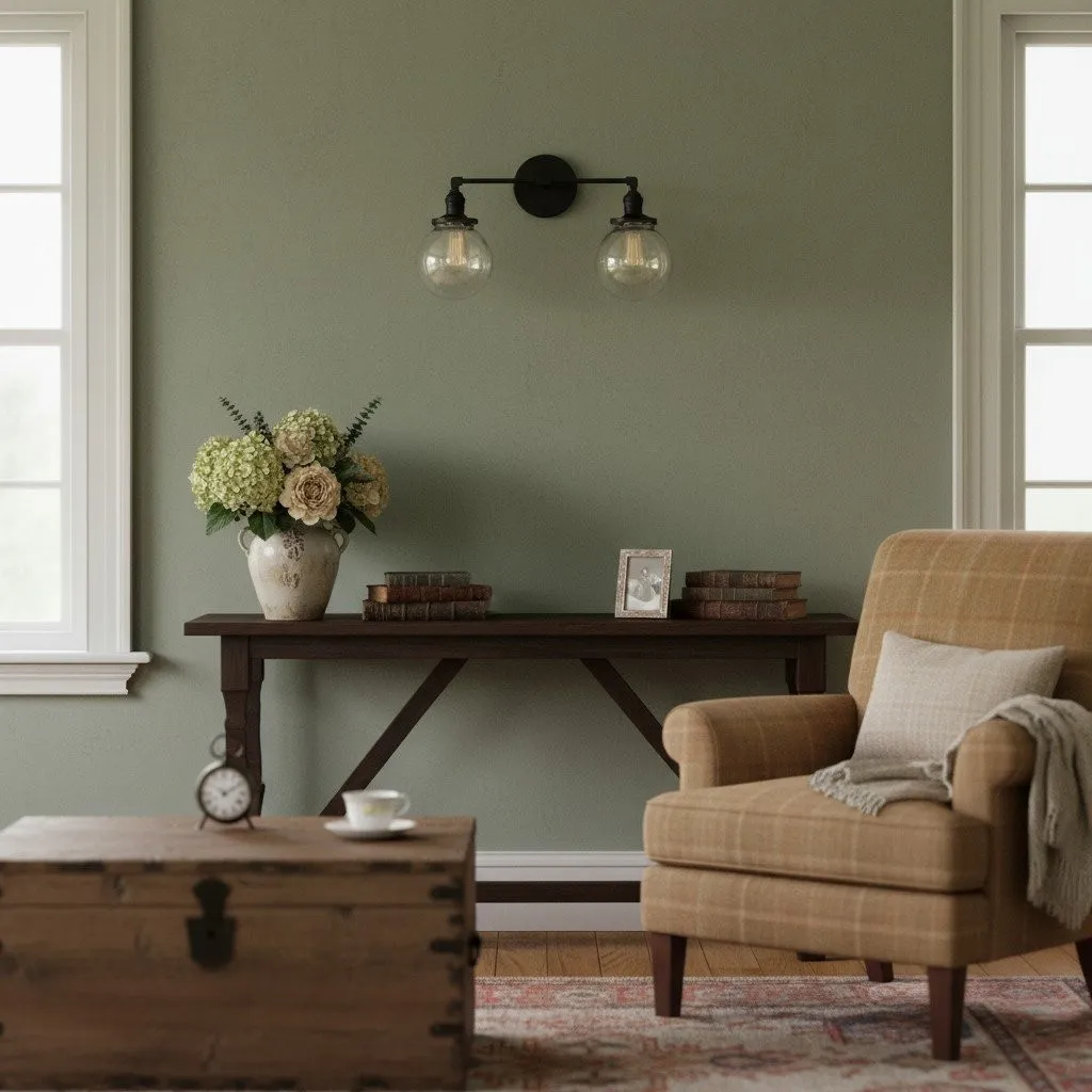 Lumio Globe Glass Globe Vanity Light - Modern Two Light Bathroom Sconce KL1404