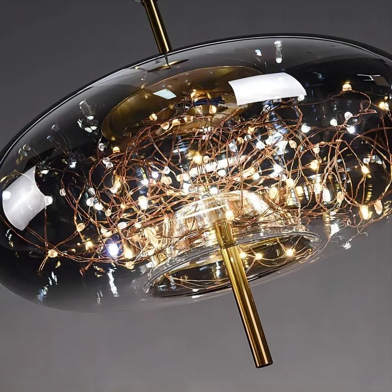 Scandinavian Cylinder Oval Glass Pendant Light KL320