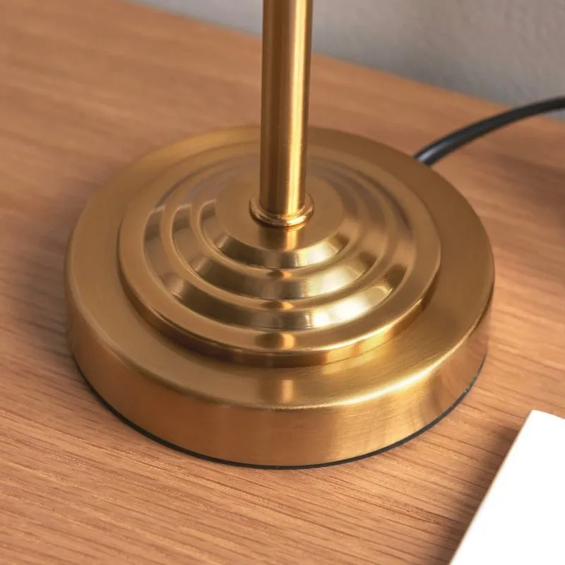 Bronzuno Textured Fabric Desk Lamp - Modern Metal Base Lighting for Offices or Lounges KL1878