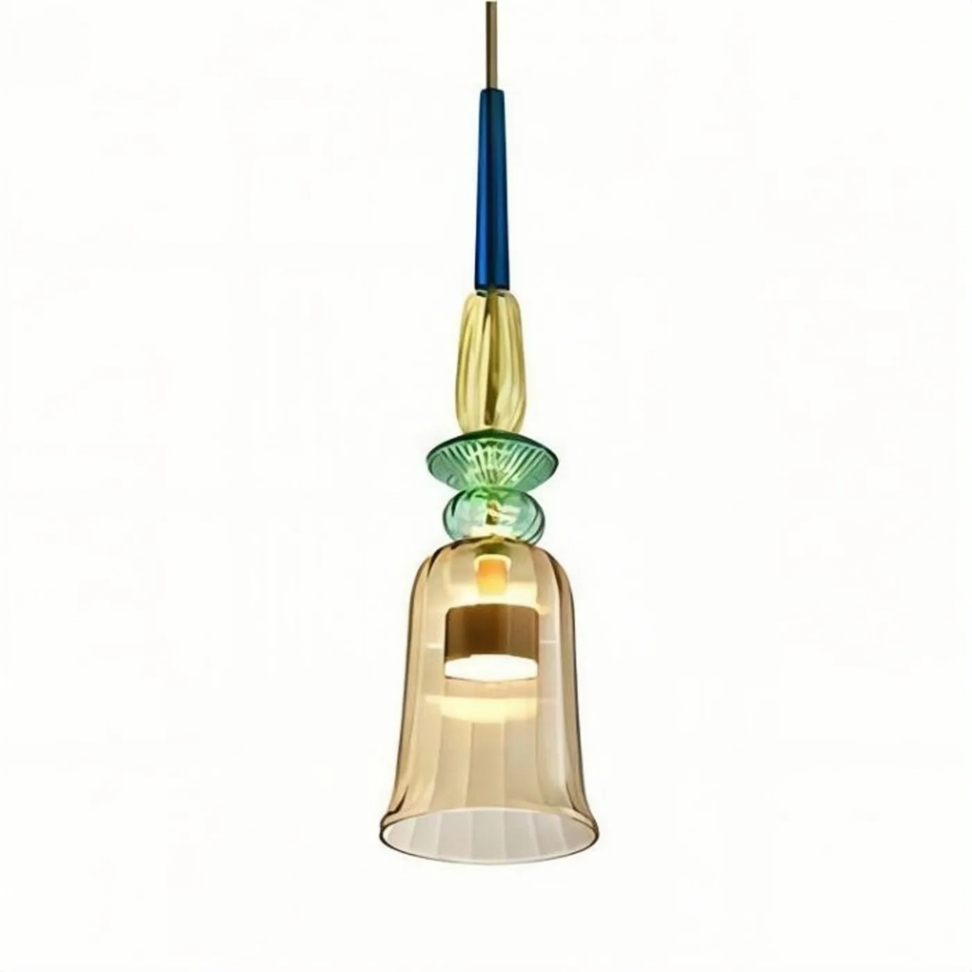 Nordic Macaron Flauti Ribbed Glass Pendant Light