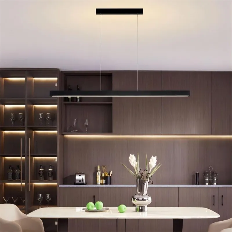 Industrial Metal LED Horizontal Linear Chandelier KL107