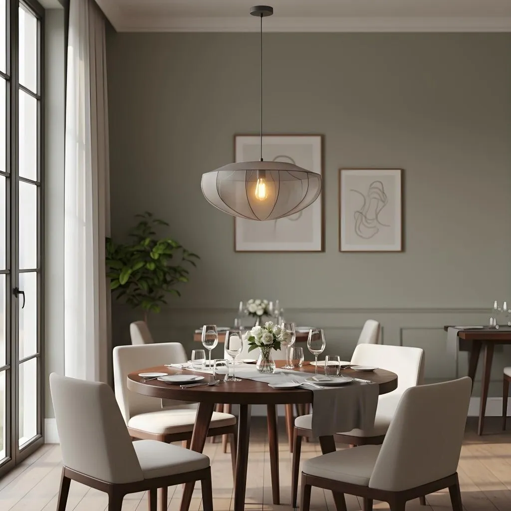 Lumifil Modern Mesh Pendant Light - Hanging Fabric Lghts are Suitable for Dining Rooms or Kitchen Islands KL1736