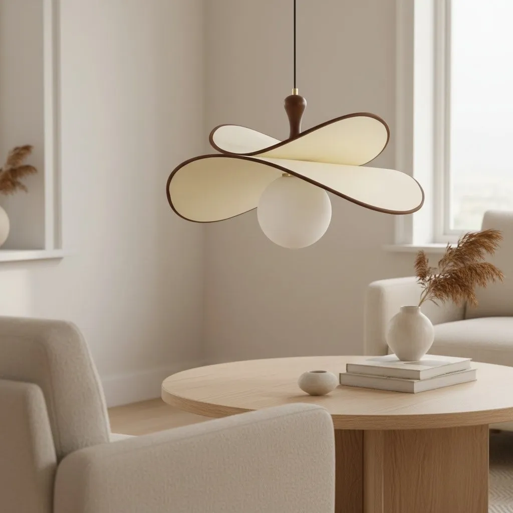 Orrise Floating Glass Globe Pendant with Metal Accents - Modern Minimalist lights for Kitchen and Dining Rooms KL2124