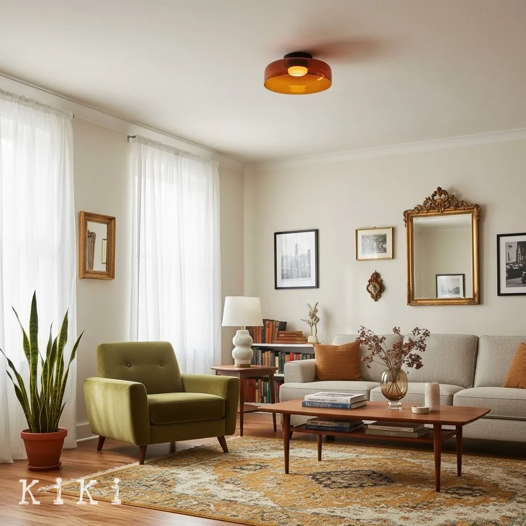 Celestial Morandi Layered Glass Ceiling Light - Scandinavian Ceiling Lamp For Living Room KL2146