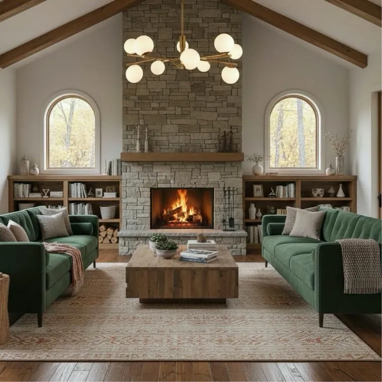 Tivara Mid-Century Modern 10-Light Chandelier - Chandelier with Globe Shades for High Ceilings KL1813