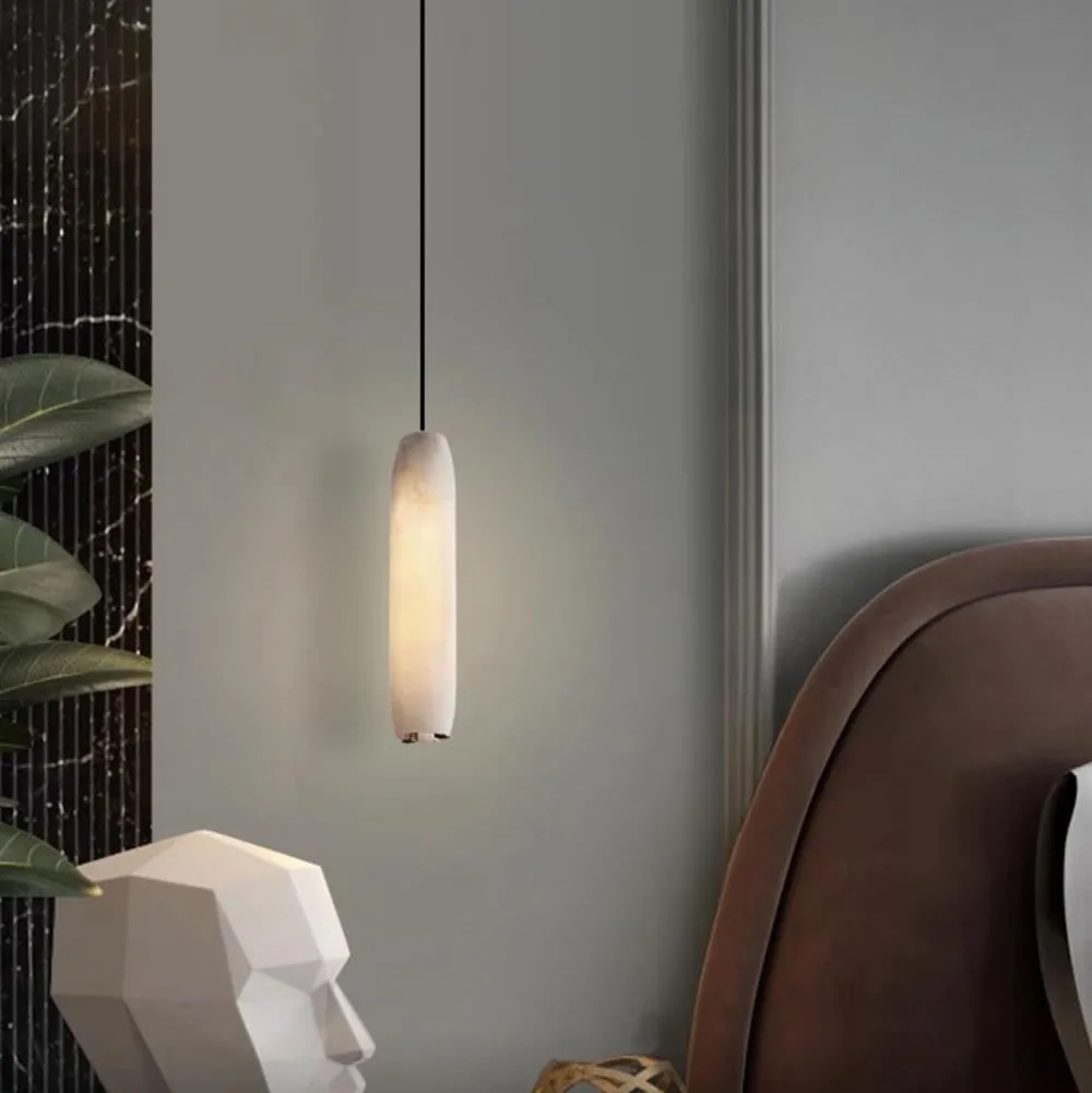 Alabaster Flute Pendant Light D436
