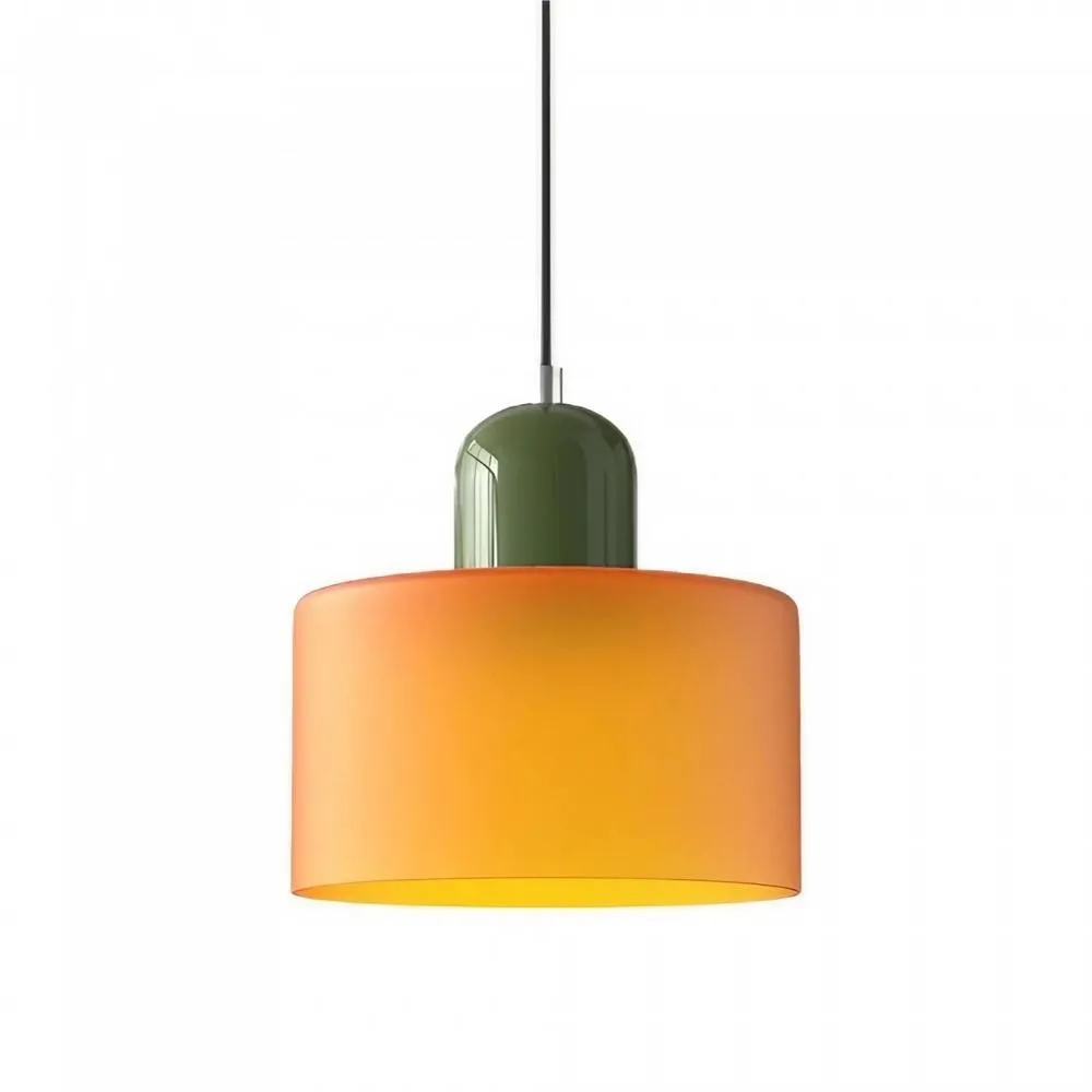 Morandi Cylinder Stained Glass Pendant Light KL17