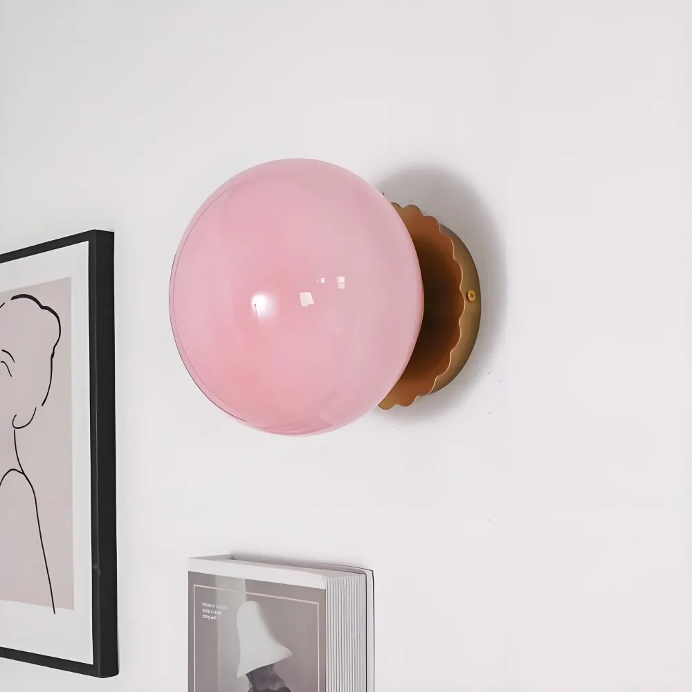 Marshmallow Glass Ball Wall Sconce KL149