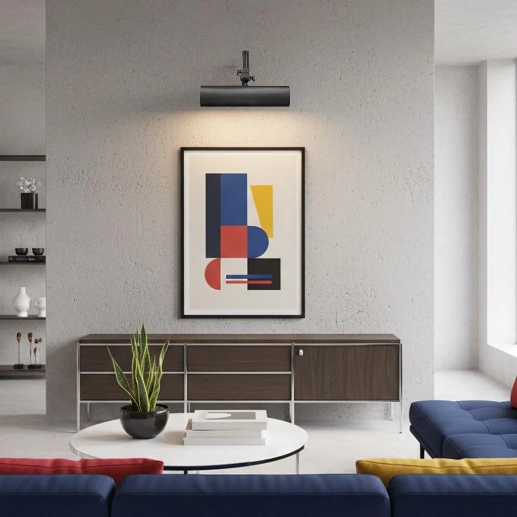 Libris Cylinder Picture Light - Metal Shade Wall Lamp for Living Room or Bedroom KL2162