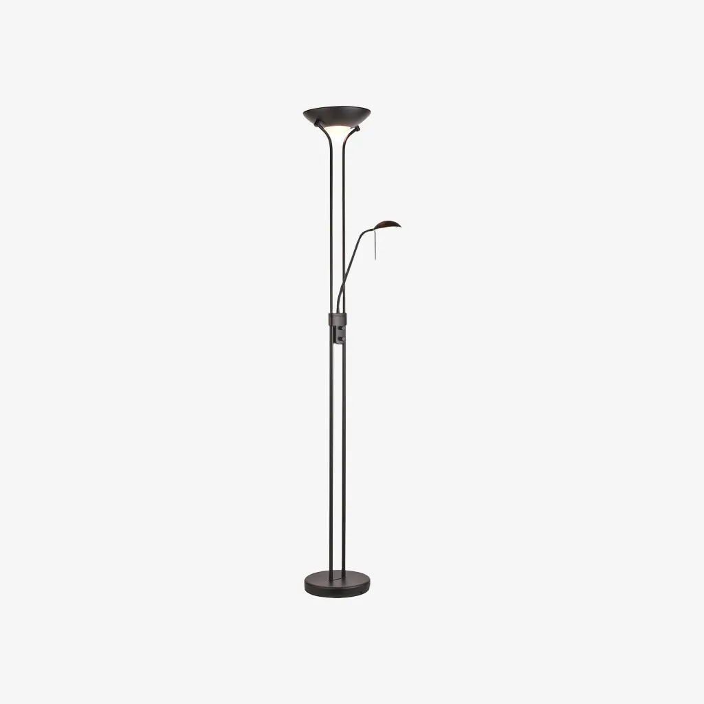 Linexis Art Deco Metal & Opal Glass Floor Lamp - Dual-Light Design for Modern Interiors KL1894