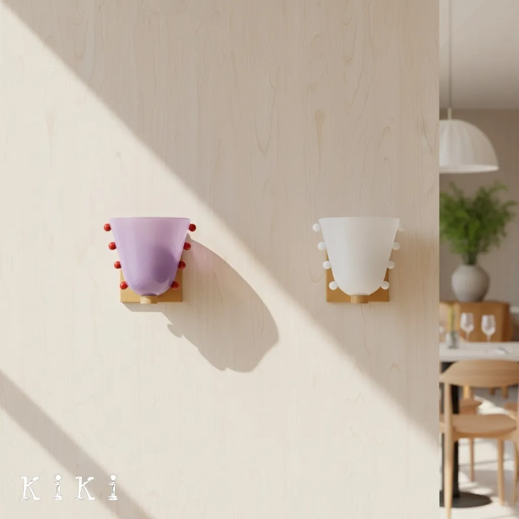 Bellina Decorative Art Glass Wall Lamp - Modern Gemma Wall Sconce for Bedroom and Entryway KL2329