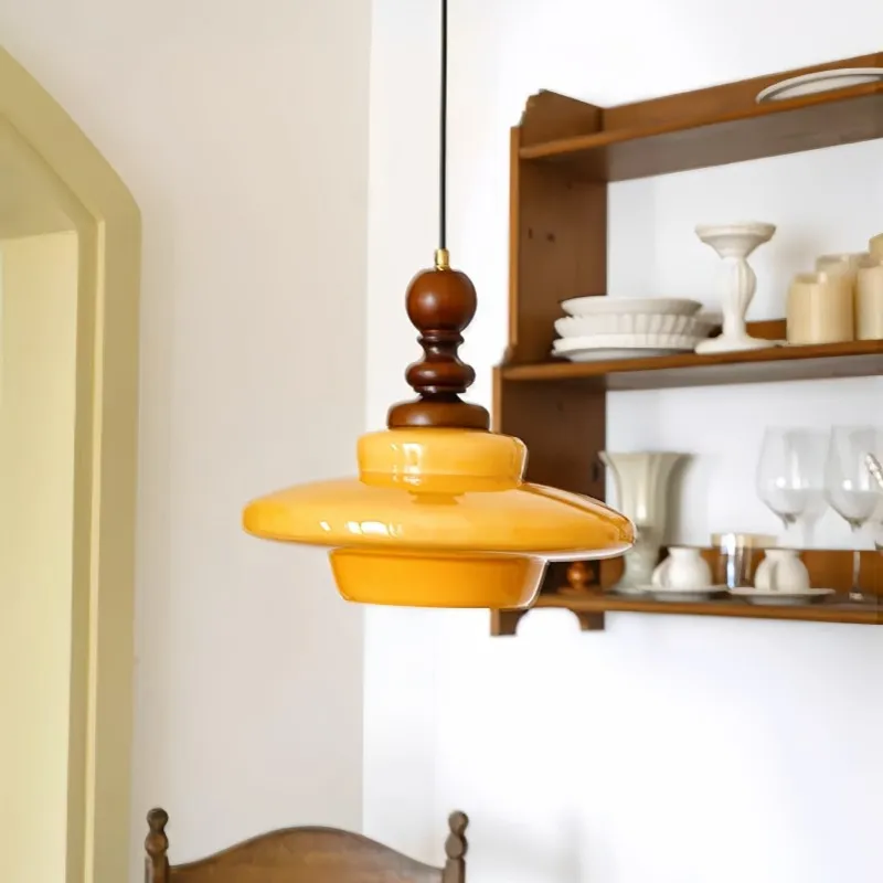 Medieval Cream Glass Pendant Lamp KL306