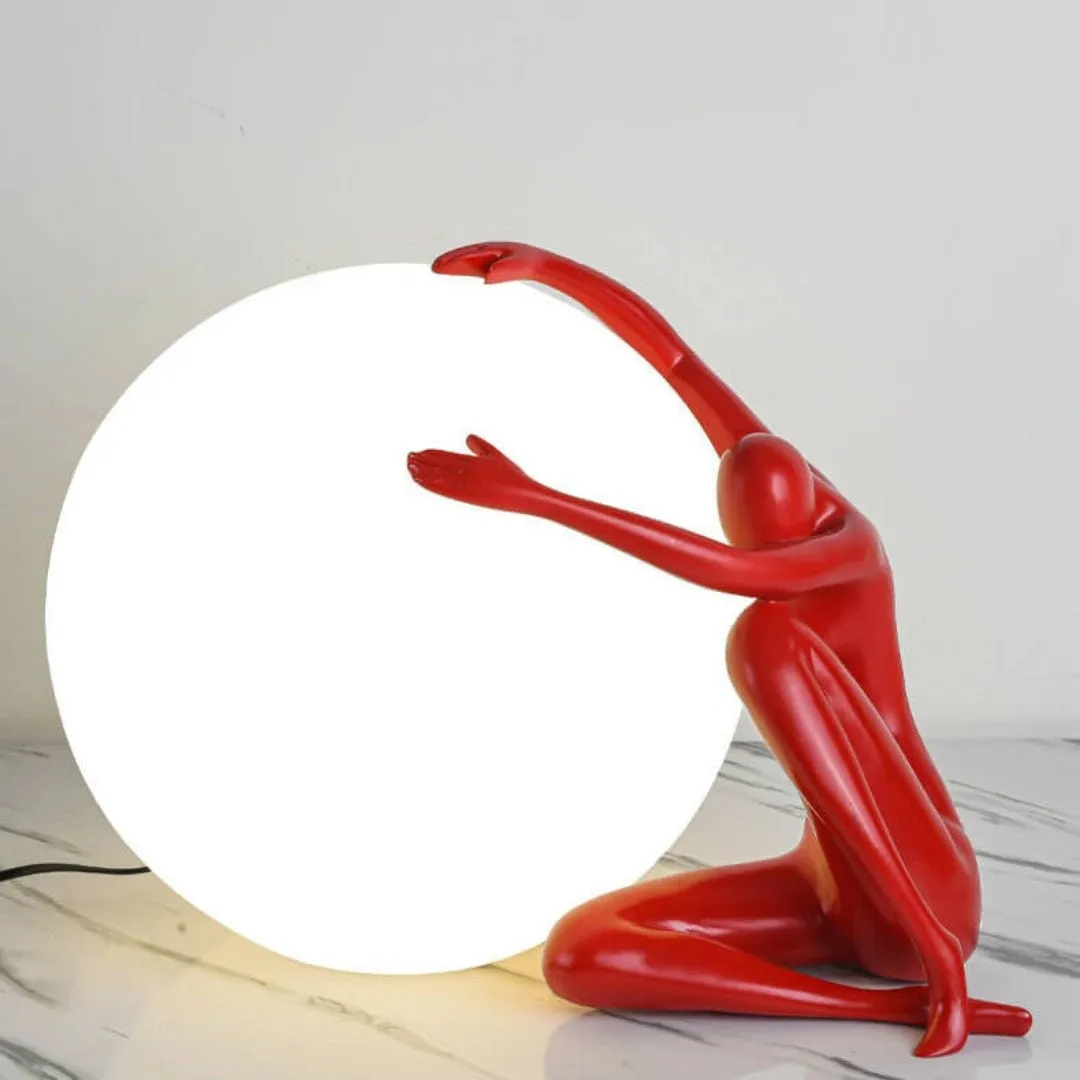 Humanoid Ball Holding Table Lamp KL204