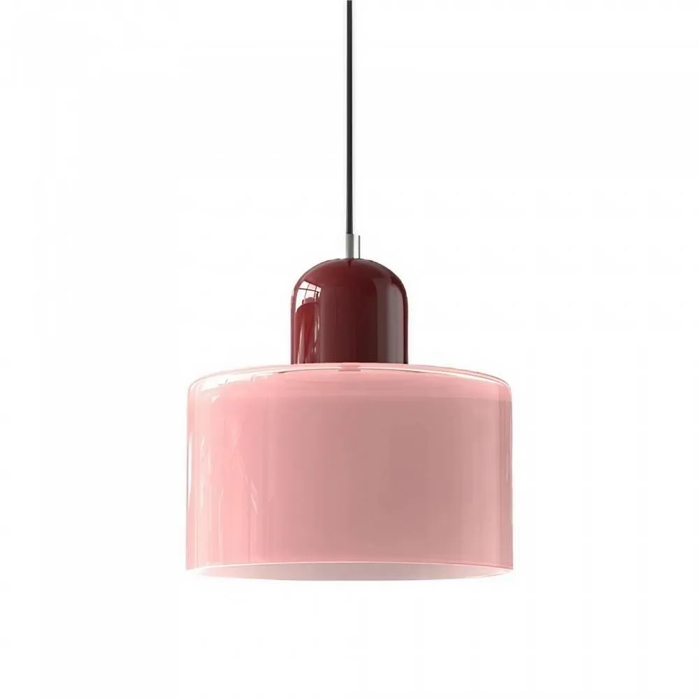 Morandi Cylinder Stained Glass Pendant Light KL17