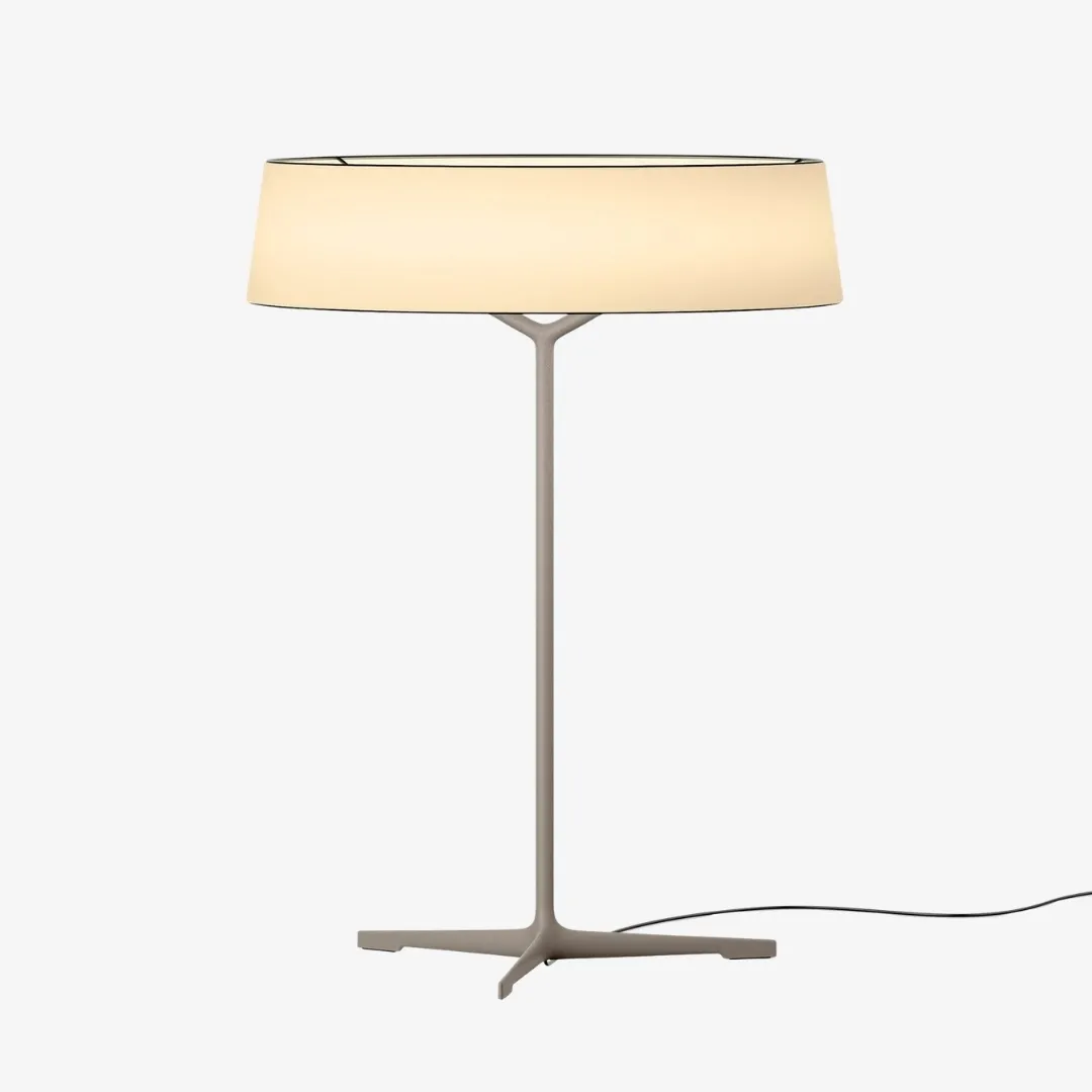Delvara Modern Decorative Table Lamp - Metal Base Desk Lamp with Parchment Shade for Nightstand KL2296