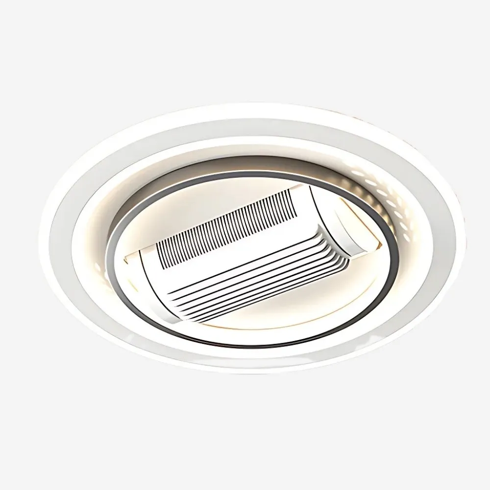 Modern Quiet Flush Mount Bladeless Ceiling Fan Light KL939