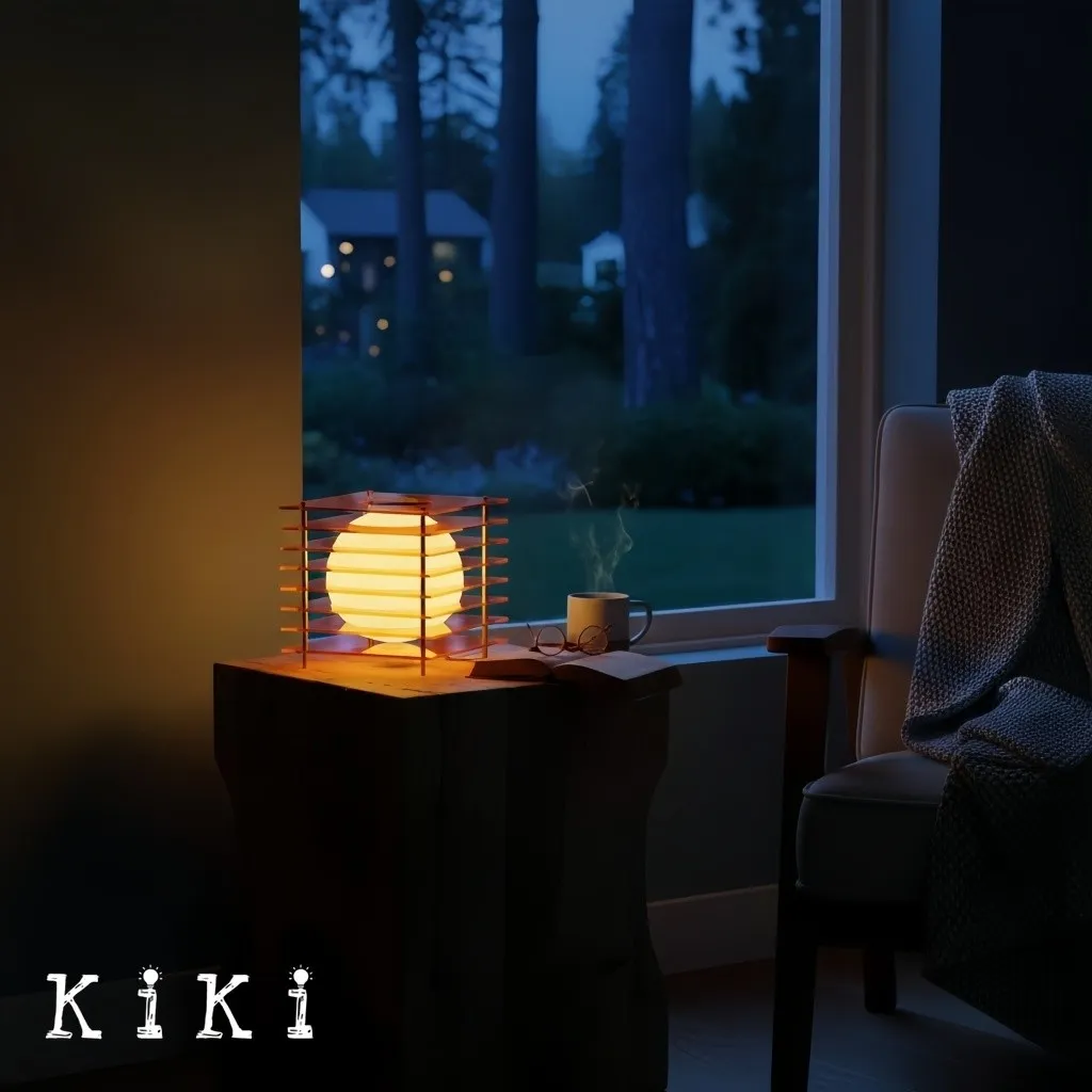 Afterglow Cube Table Lamp - Geometric Sphere Lighting for Bedroom Lighting KL2062