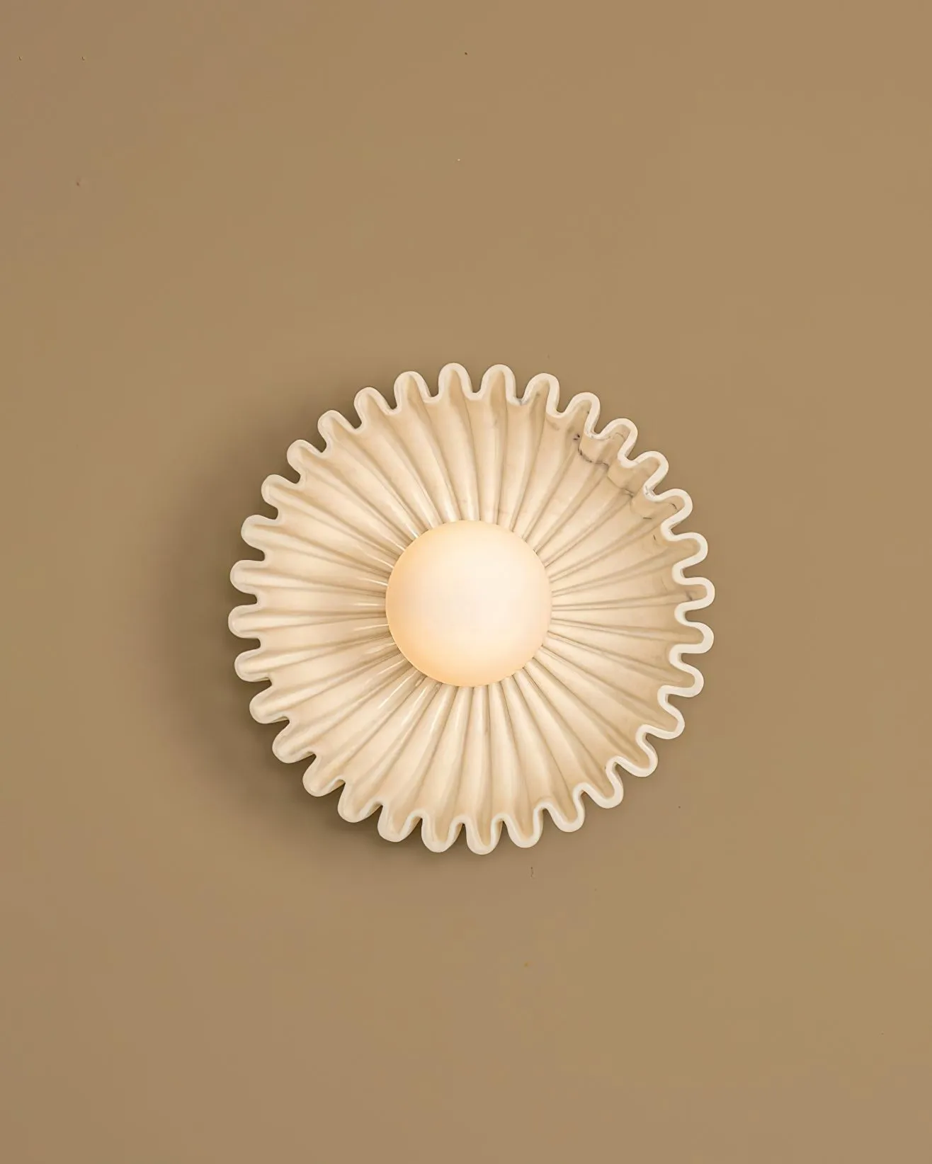 Sculptural Ceramic Wall Sconce – Opal Globe Sconce with Ceramic Finish KL246