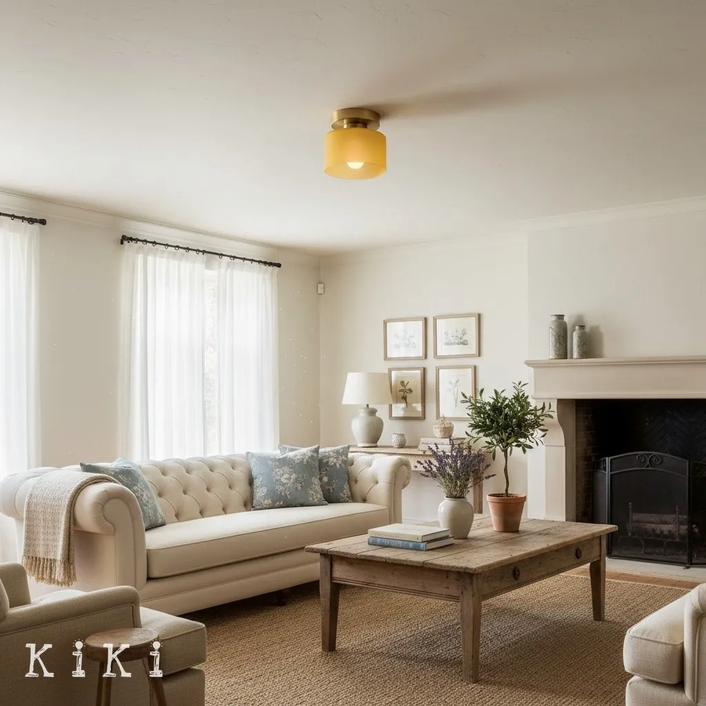 Moriglaze Glass Cylinder Ceiling Light - Sleek Sculptural Ceiling Lamp for Bedroom KL883