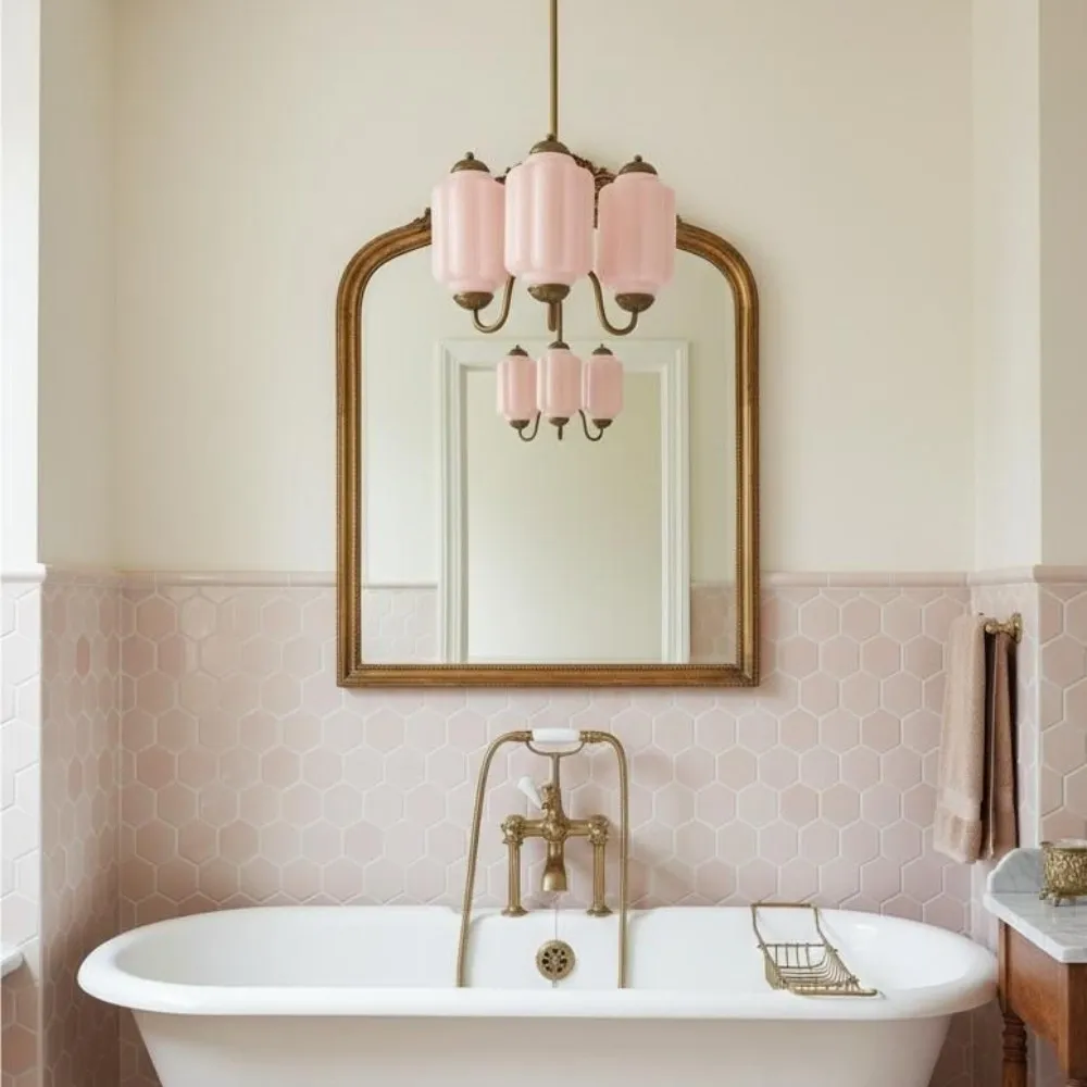 Vintage Eloise Glass 3 Lights Chandelier For Living Room KL928